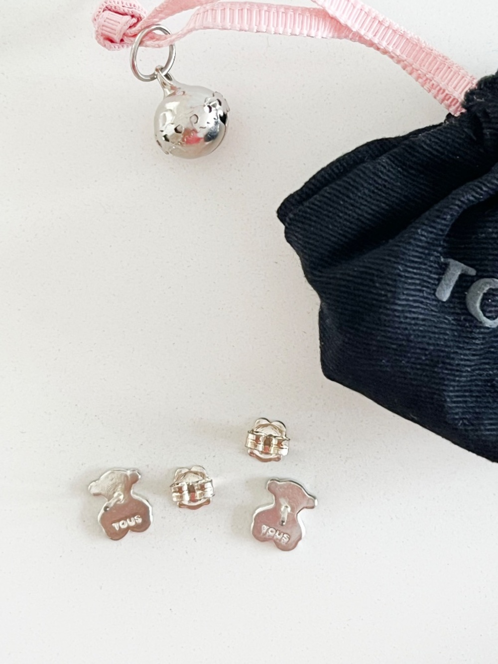 TOUS Sterling Silver Colorful Enamel Bear Stud Earrings with Pouch. - Picture 3 of 3